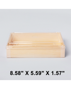 豪华 长方形木质餐盒套装 8.58 X 5.59 X 1.57 - 500/箱
