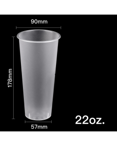 90 PP 透明磨砂注塑硬杯 22 oz. - 500/箱