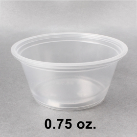 0.75 oz. Clear Plastic Portion Cup (Not Combo) - 2500/Case