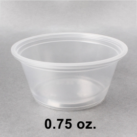 塑料透明调料杯 0.75 oz. (非套装) - 2000/箱
