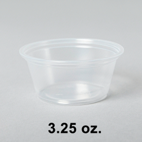 塑料透明调料杯 3.25 oz. (非套装) - 2500/箱
