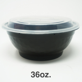 Amscan 10-Quart Plastic Bowls, 5 x 14-1/2, Jet Black, Set Of 3 Bowls