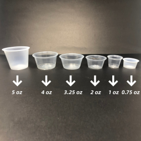 塑料透明调料杯盖 0.75-1 oz. - 2500/箱