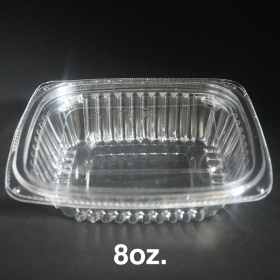 长方形透明塑料盒套装8oz.  - 250套/箱