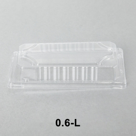 0.6-L 长方形透明塑料寿司盘盖 6 3/8
