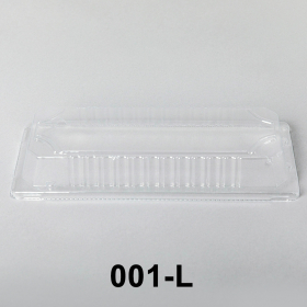 001-L 长方形透明塑料寿司盘盖 8 3/4