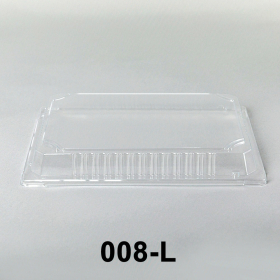 008-L Rectangular Clear Plastic Sushi Tray Container Lid 6 1/2