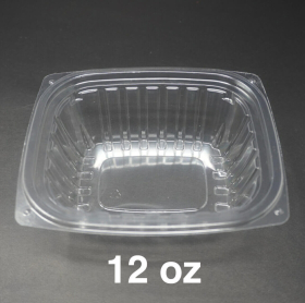 8012 Rectangular Clear Plastic Container Set 12oz. - 240/Case