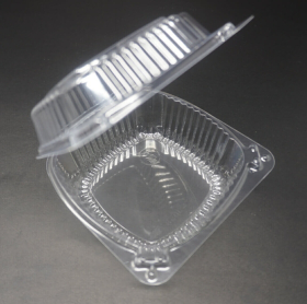 J038 Square Clear Plastic Container 12 oz. - 240/Case