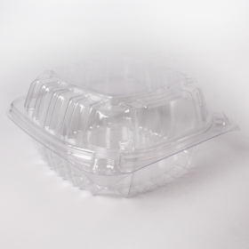 Dart 14 oz. Square Clear Plastic Hinged Container (C53PST1) - 500/Case