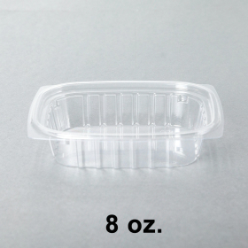 Dart 8 oz. Rectangular Clear Plastic Container Base (C8DER) (Not Combo) - 1008/Case