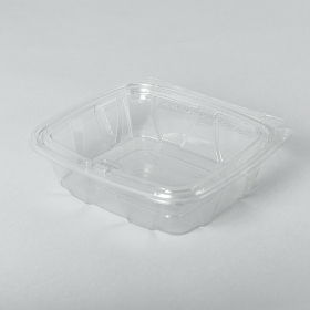 Dart Rectangular Clear Hinged Deli Container with Flat Lid 24 oz. (CH24DEF) - 200/Case
