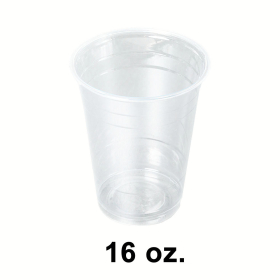 WS Clear Plastic Cold Cup 16 oz. - 1000/Case