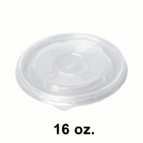 圆形透明塑料汤盖 16 oz. (520) - 500/箱