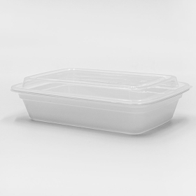 RT Rectangular White Plastic Container Set 32 oz. (878) - 150/Case