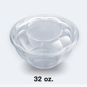 32 oz. 透明塑料玫瑰碗套装  - 200套/箱