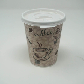 8 oz. Printed White Paper Coffee Cup - 1000/Case