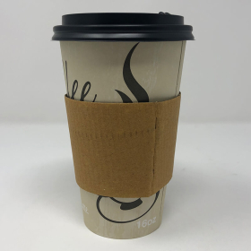 10 to 20 oz. Brown Paper Coffee Hot Cup Sleeves - 1000/Case