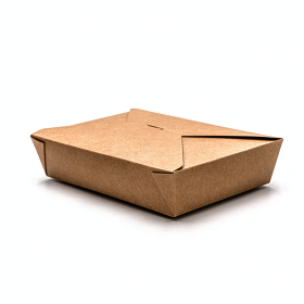 Kraft Folded Paper #2 Food Box 49 oz. - 200/Case