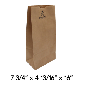 Duro Husky Heavy Duty 16 lb. Kraftpaper Bag - 400/Case