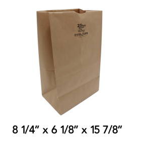 Duro Husky Shorty Heavy Duty 25 lb. Kraftpaper Bag - 400/Case