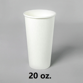 White Paper Coffee Cups 20 oz. - 500/Case