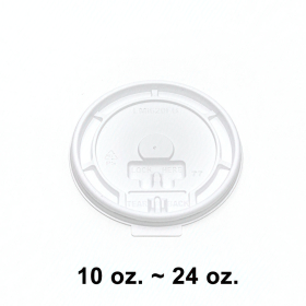 White Fold Back Plastic Coffee Cup Lid 10 to 24 oz. - 1000/Case