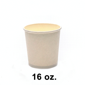 圆形白色纸质汤盒底 16 oz. (非套装) - 500/箱
