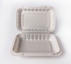 Kari-Out 206 Rectangular White Plastic Hinged Food Container 9