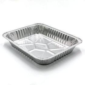 WS Half Size Heavy Duty 12.5" X 10" X 2" Rectangular Aluminum Foil Steam Table Pan Medium (Not Combo) - 100/Case