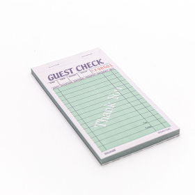 WS Duplicate Interleaving Carbonless Guest Check Book - 50/Case