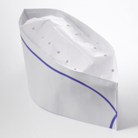 WS White w/ Blue Strip Paper Forage Cap - 1000/Case