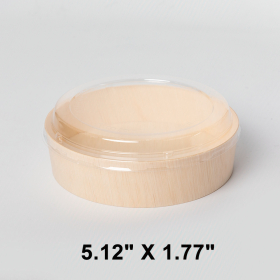 Premium Round Wooden Box Set 5.12 X 1.77 - 300/Case