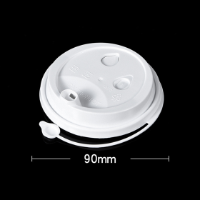 90 PP White Injection Lid w/ Attached Stopper - 1000/Case