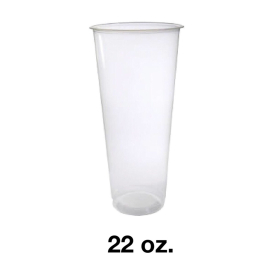 Choice 42 oz. Clear PP Plastic Cold Cup with Dome Lid - 50/Pack