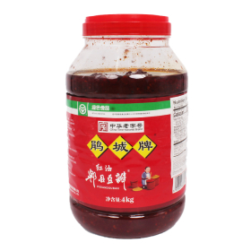 Juancheng Broad Bean Paste w/Chili Oil 4 kg/Bottle - 4 Bottles/Case