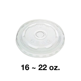 95 PET 透明塑料冷饮十字平盖 16-22 oz. - 1000/箱