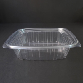 8 oz. Rectangular Clear Plastic Container Combo 250/Case