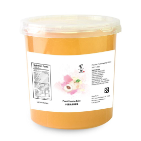 Mocha Peach Popping Boba 7.48 BLS/Bottle - 4 Bottles/CASE