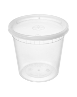 WY 圆形透明塑料汤盒套装 24 oz. - 240套/箱