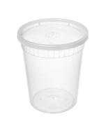 WY 圆形透明塑料汤盒套装 32 oz. - 240套/箱