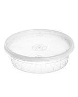 WY Round Clear Plastic Soup Container Set 8 oz. - 240/Case