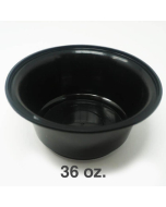 AHD 圆形黑色塑料碗底 36oz. (8340) (非套装) - 200/箱