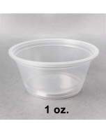 1 oz. Clear Plastic Portion Cup (Not Combo) - 2000/Case