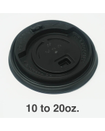 黑色塑料可掀咖啡杯盖10-20 oz.  - 1000/箱
