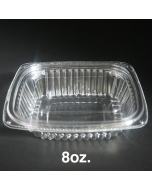 长方形透明塑料盒套装8oz.  - 250套/箱