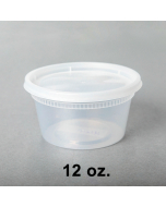 12 oz. 圆形透明汤盒套装 - 240套/箱