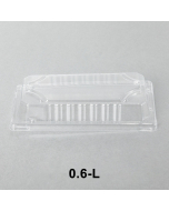 0.6-L Rectangular Clear Plastic Sushi Tray Container Lid 6 3/8" X 3 1/2" X 1 1/8" - 1500/Case