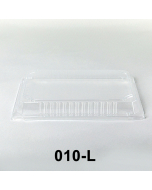010-L Rectangular Clear Plastic Sushi Tray Container Lid 7 3/8" X 5 1/8" X 1 1/8" - 1200/Case