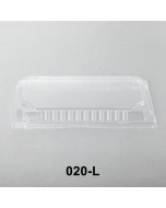020-L Rectangular Clear Plastic Sushi Tray Container Lid 9 3/8" X 5 3/4" X 1 1/8" - 800/Case